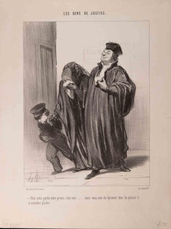 Les Gens de Justice - Lithograph by Honoré Daumier - 1845