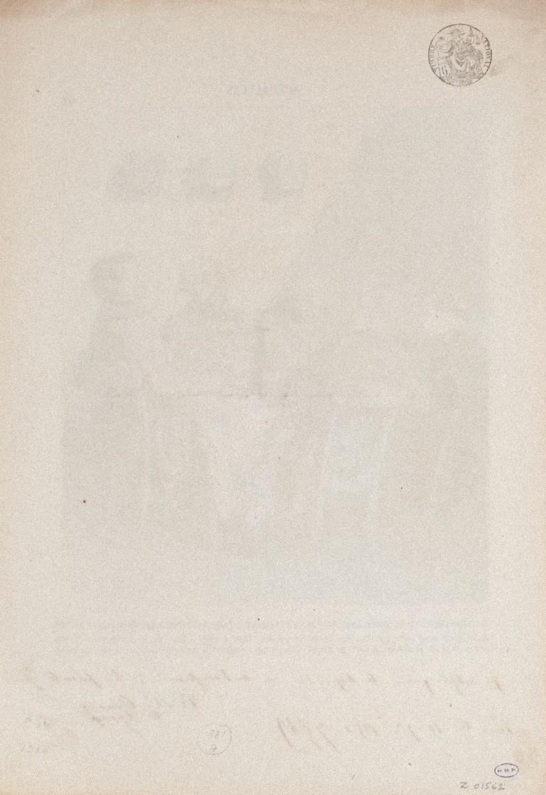 L''inconvénient de Diner Chez un Savant- Lithographie de H. Daumier - 1853 - Print de Honoré Daumier