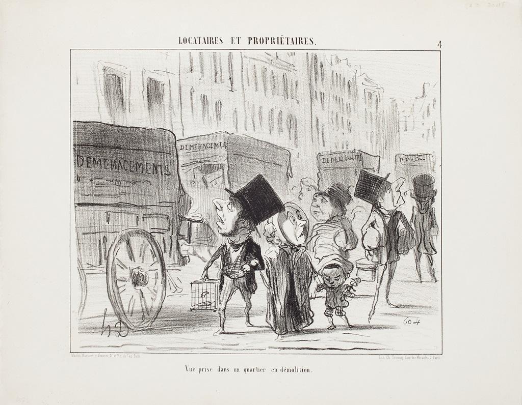 Locataires et Propriétaires - Suite completa de Honoré Daumier - 1854 en venta 2