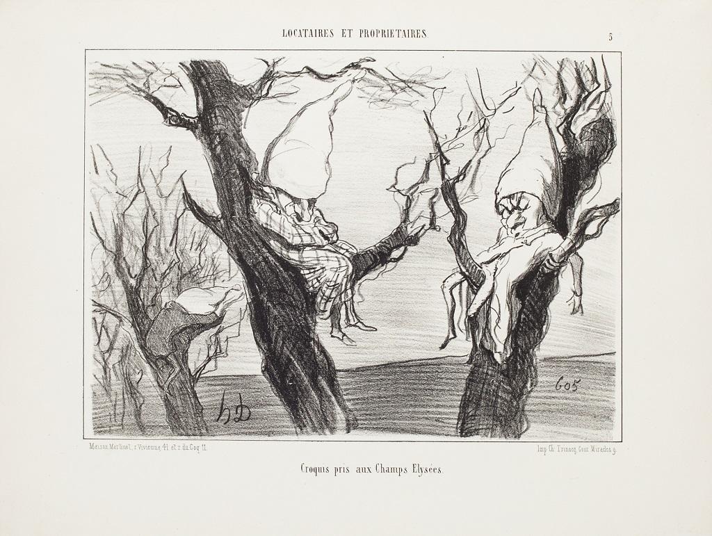 Locataires et Propriétaires - Suite completa de Honoré Daumier - 1854 en venta 3