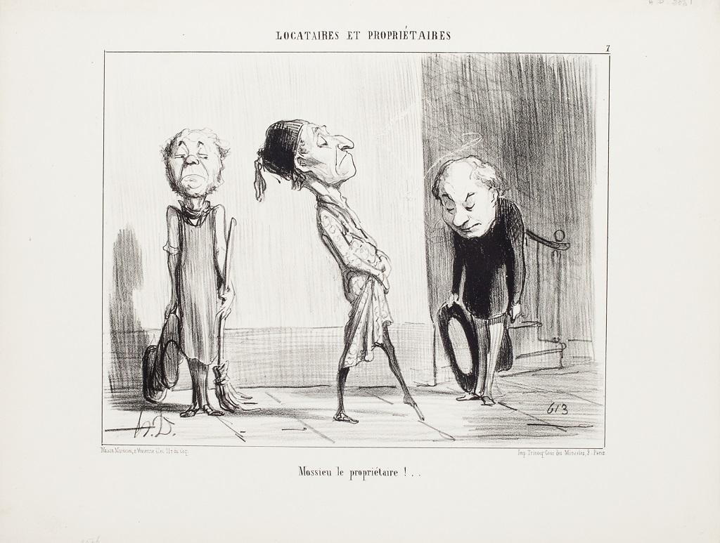 Locataires et Propriétaires - Suite completa de Honoré Daumier - 1854 en venta 5