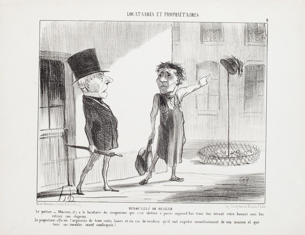 Locataires et Propriétaires - Suite completa de Honoré Daumier - 1854 en venta 6