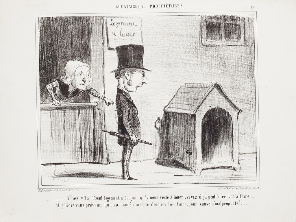 Locataires et Propriétaires - Suite completa de Honoré Daumier - 1854 en venta 8