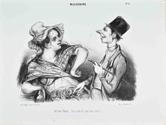 MACÉDOINE, No. 9 “Arrière fiston, tu... - Lithograph by Honoré Daumier - 1800s