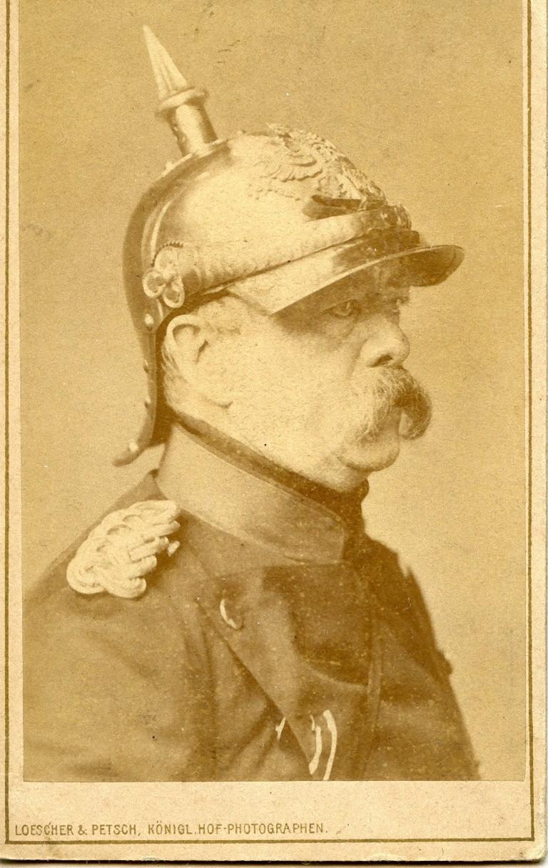 Honoré Daumier Portrait Print - Portrait of Otto von Bismarck - Ancient Photograph - 1876