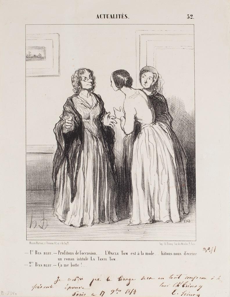 Honoré Daumier Figurative Print - Profitons de l’occasion… - Lithograph by H. Daumier - 1852