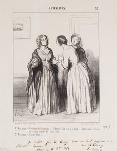 Profitons de l’occasion… - Lithograph by H. Daumier - 1852