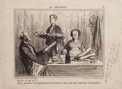 Antique Qu’est-ce-que ça? (…) -  Lithograph by H. Daumier - 1858