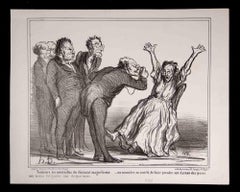 Toujours les Merveilles du Diamant Magnéti - Lithograph by Honoré Daumier - 1859
