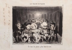 Antique Un Train de Plaisir -  Lithograph by H. Daumier - 1852