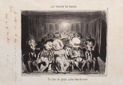 Antique Un Train de Plaisir -  Lithograph by H. Daumier - 1852