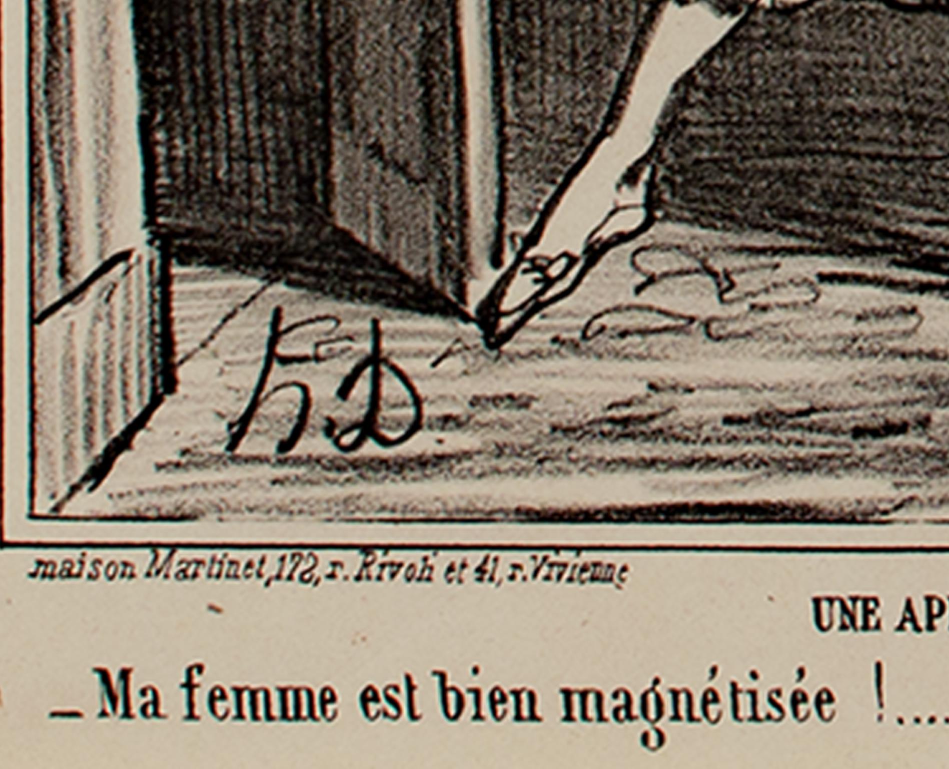 „Eine Anwendung Utile du Diamant Magnetiseur--Actualites“ von Honore Daumier – Print von Honoré Daumier