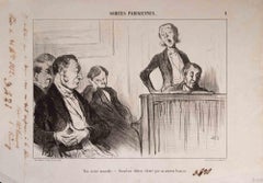 Une Soirée Musicale - Lithograph by Honoré Daumier - 1856