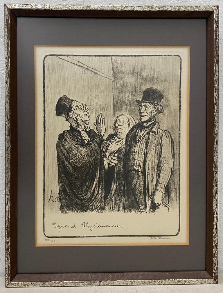 Honoré Daumier - Vintage Framed Lithograph by Honore For Sale at 1stDibs