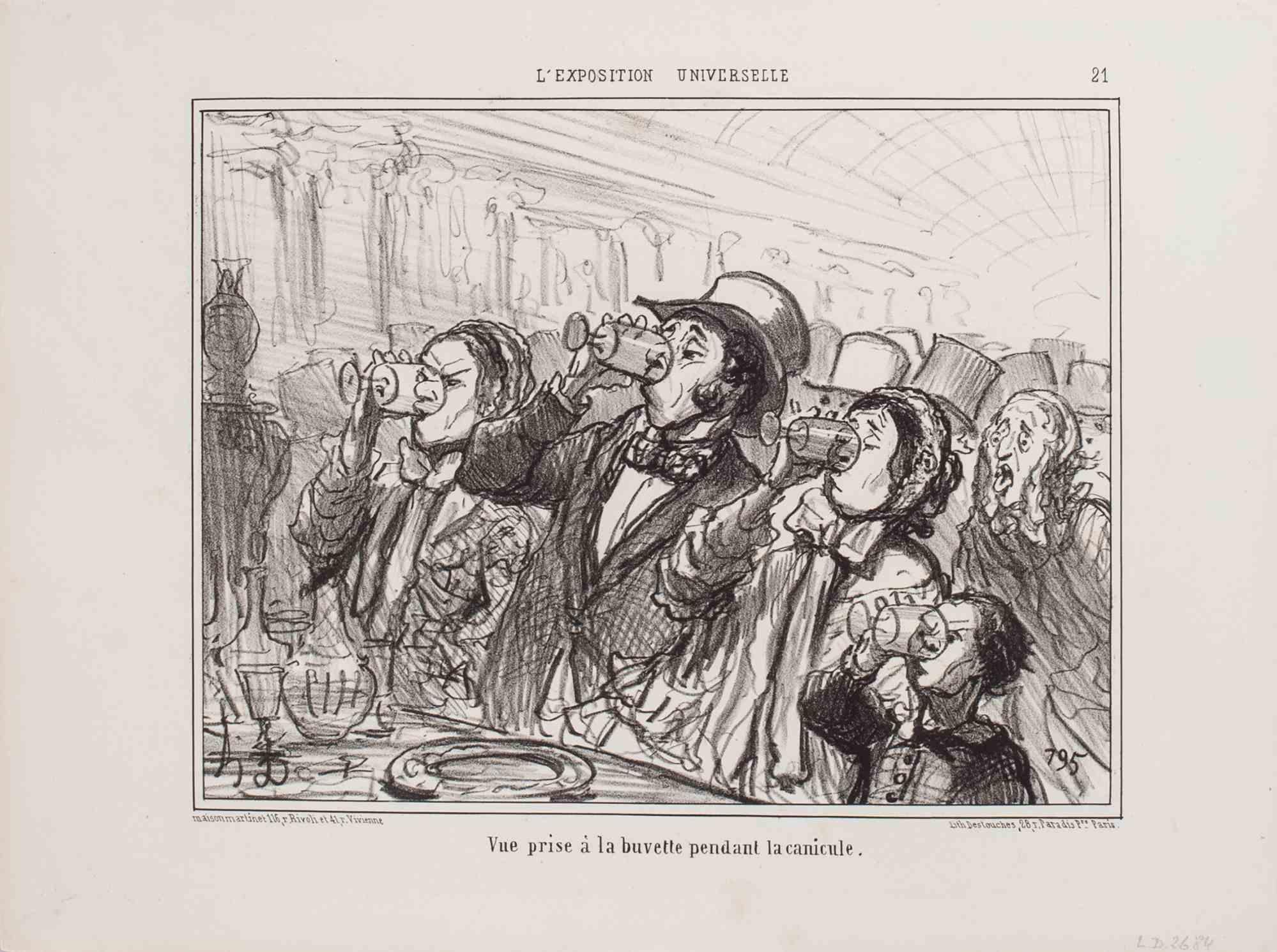 Beautiful lithograph with margins, realized by Daumier in 1855.

It belongs to the Series "L'Exposition Universelle"

Ref. Delteil 2684