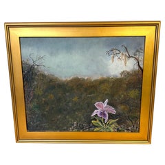 After Martin Johnson Heade: Tropical Orchid, South American Landscape