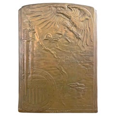 Vintage "Honoring Henry Agard Wallace", Art Deco Bronze by Chambellan for B'nai B'rith