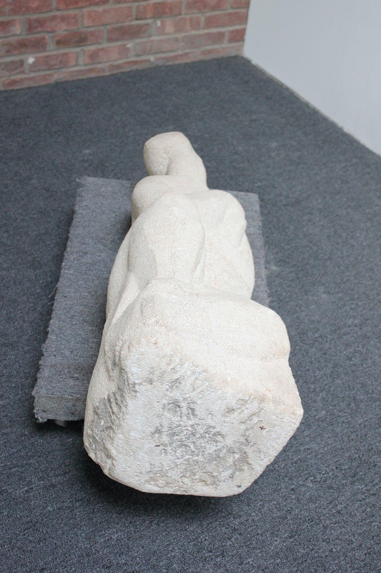 Honorio García Condoy Carved Stone Figurative Sculpture For Sale 4