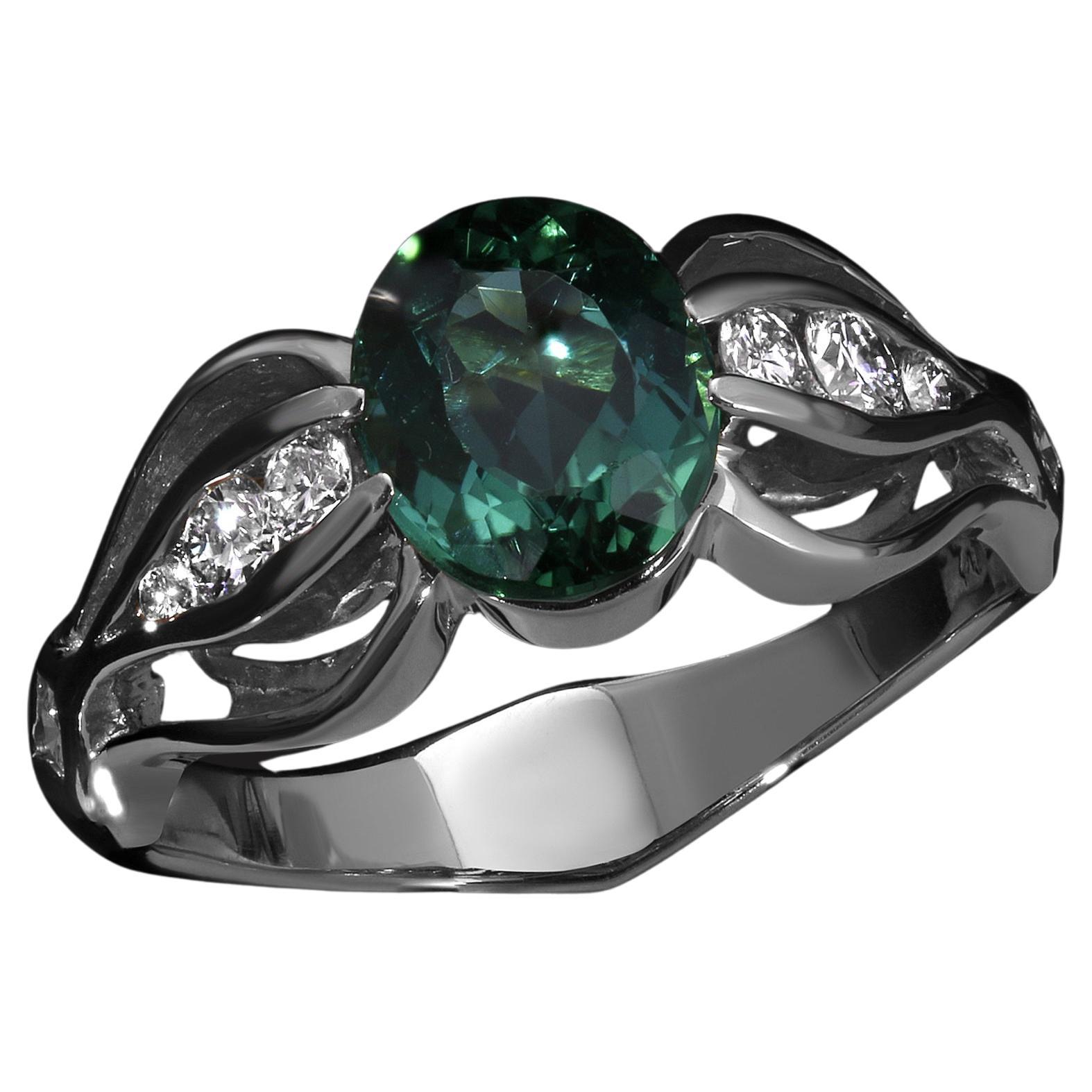 Honu Peridot Ring 18k YG Diamonds