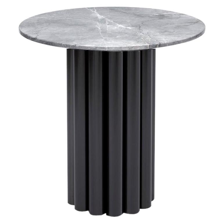 Hoob Round Coffee Table No.1 with Iron Base and Marble Top by Iz-Type