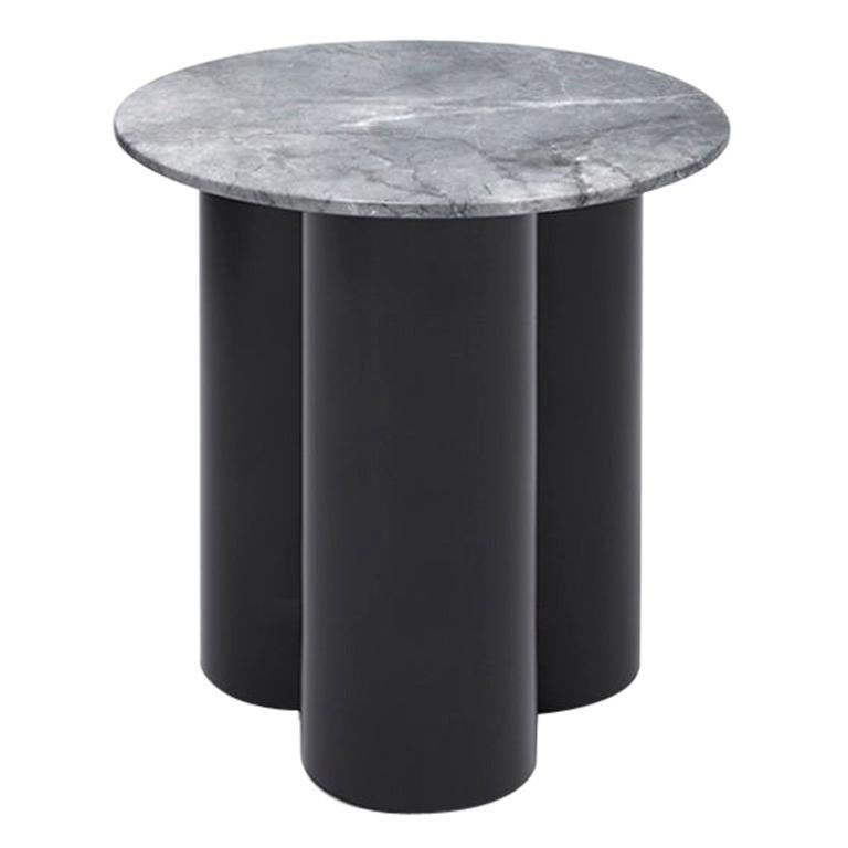 Hoob Round Coffee Table No.2 with Iron Base and Marble Top by Iz-Type For Sale