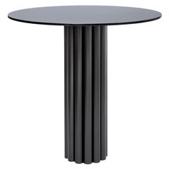 Hoob Round Table No.1 with Iron Base and Glass Top by Iz-Type
