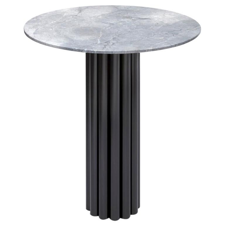 Hoob Round Table No.1 with Iron Base and Marble Top by Iz-Type