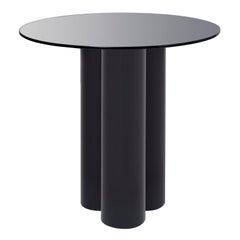 Hoob Round Table No.2 with Iron Base and Glass Top by Iz-Type