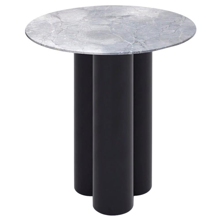Hoob Round Table No.2 with Iron Base and Marble Top by Iz-Type