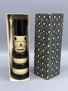 Hoobert Toys Stacking Skelly Wood Toy with Original Box, 1989