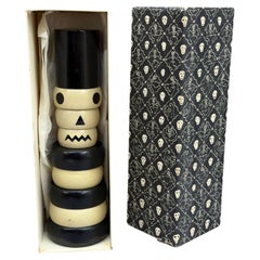 Hoobert Toys Stacking Skelly Wood Toy with Original Box, 1989