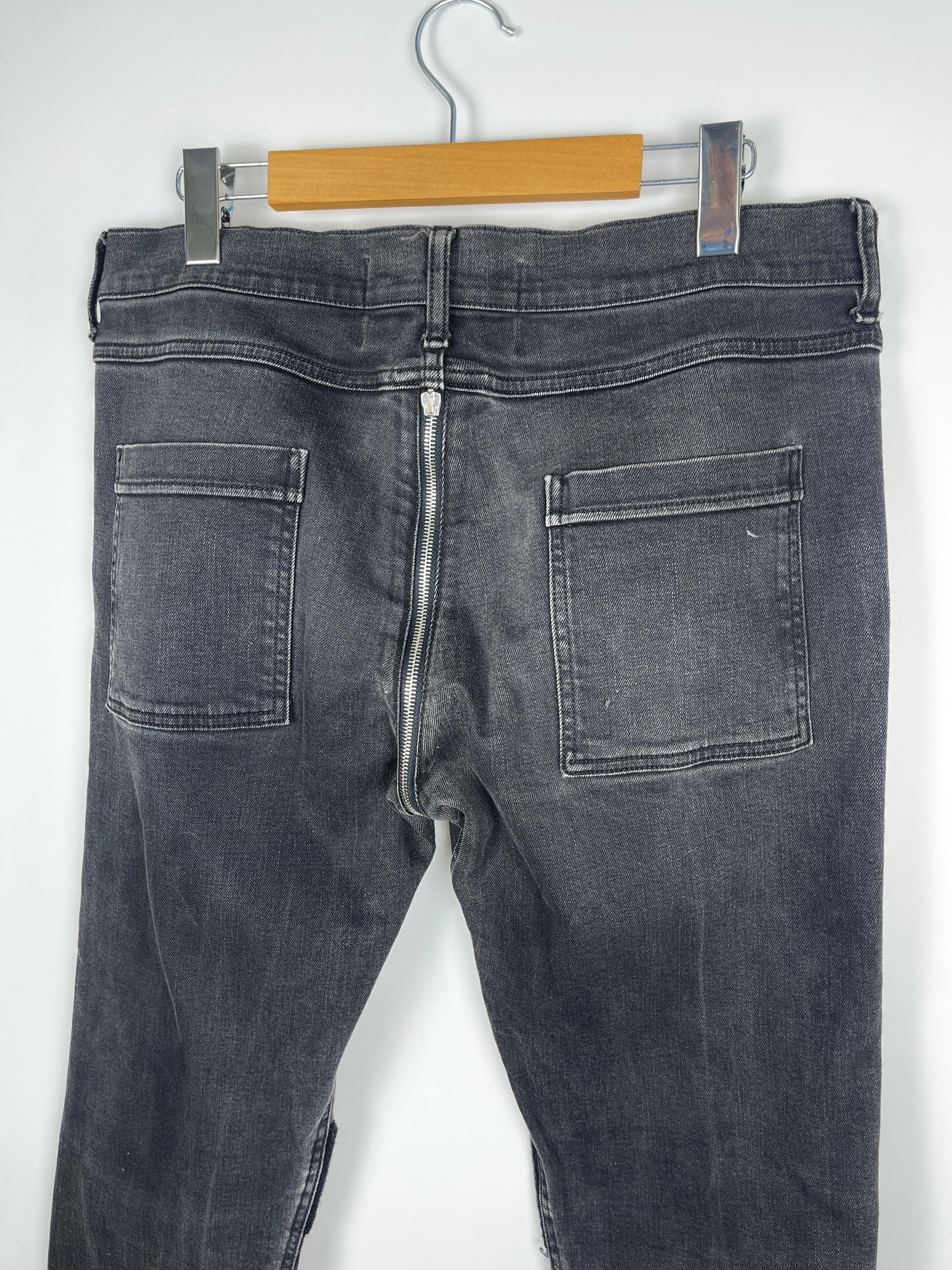 Hood by Air Denim Hose mit Reißverschluss und Patch im Angebot 1
