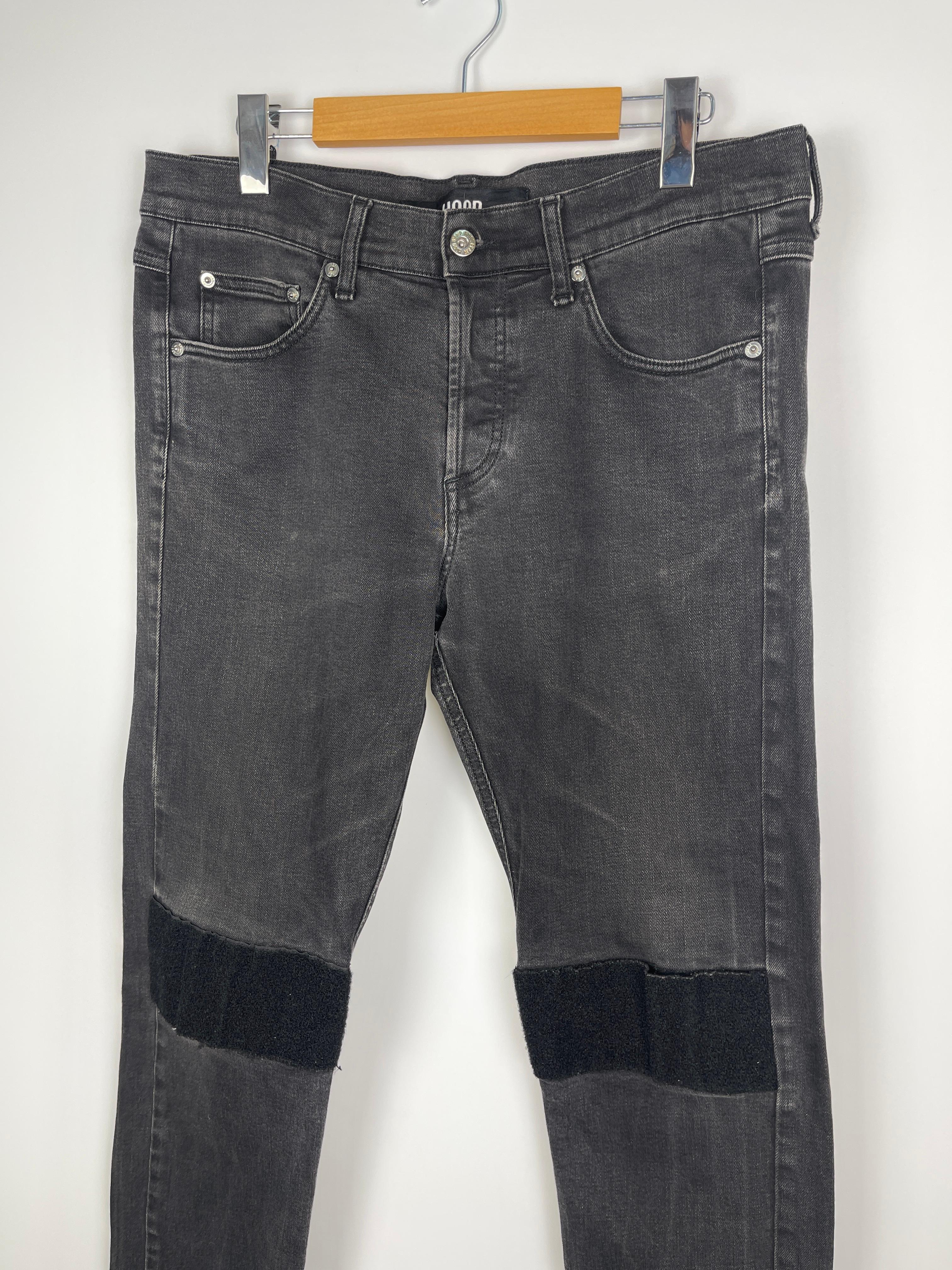 Hood by Air Denim Hose mit Reißverschluss und Patch im Angebot 3