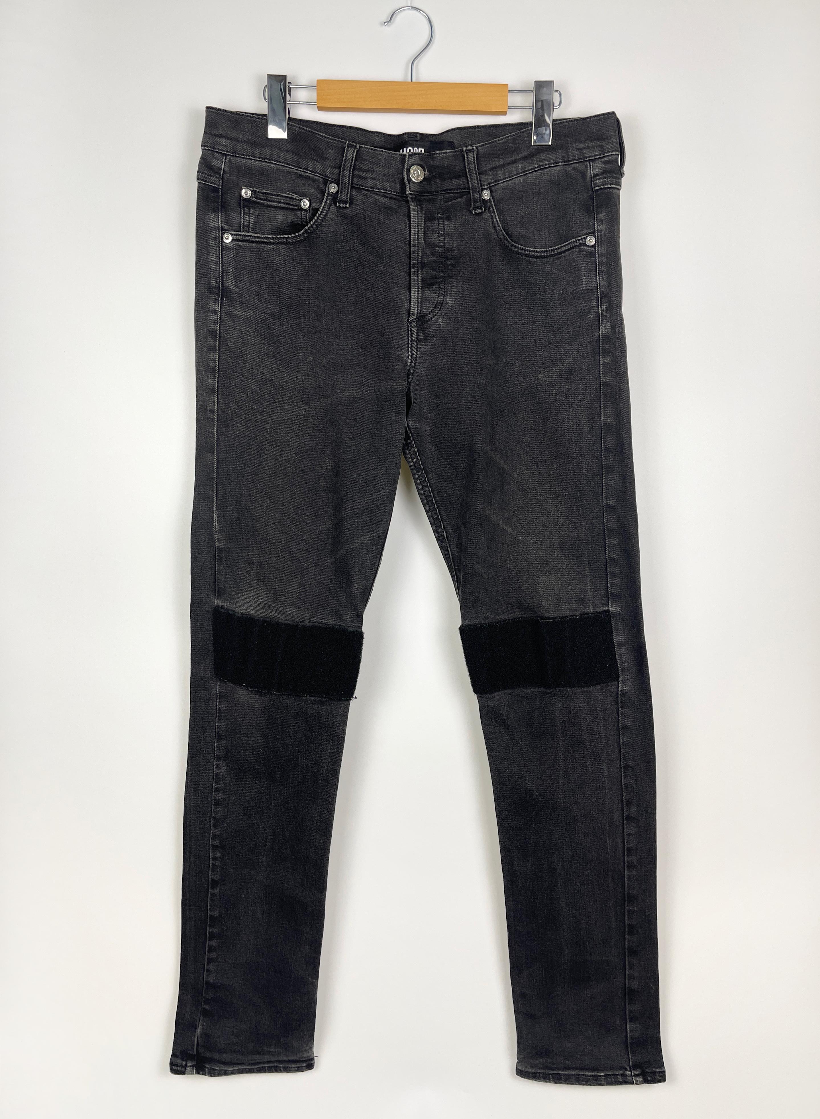 Hood by Air Denim Zip Pants w/ Patch For Sale 4