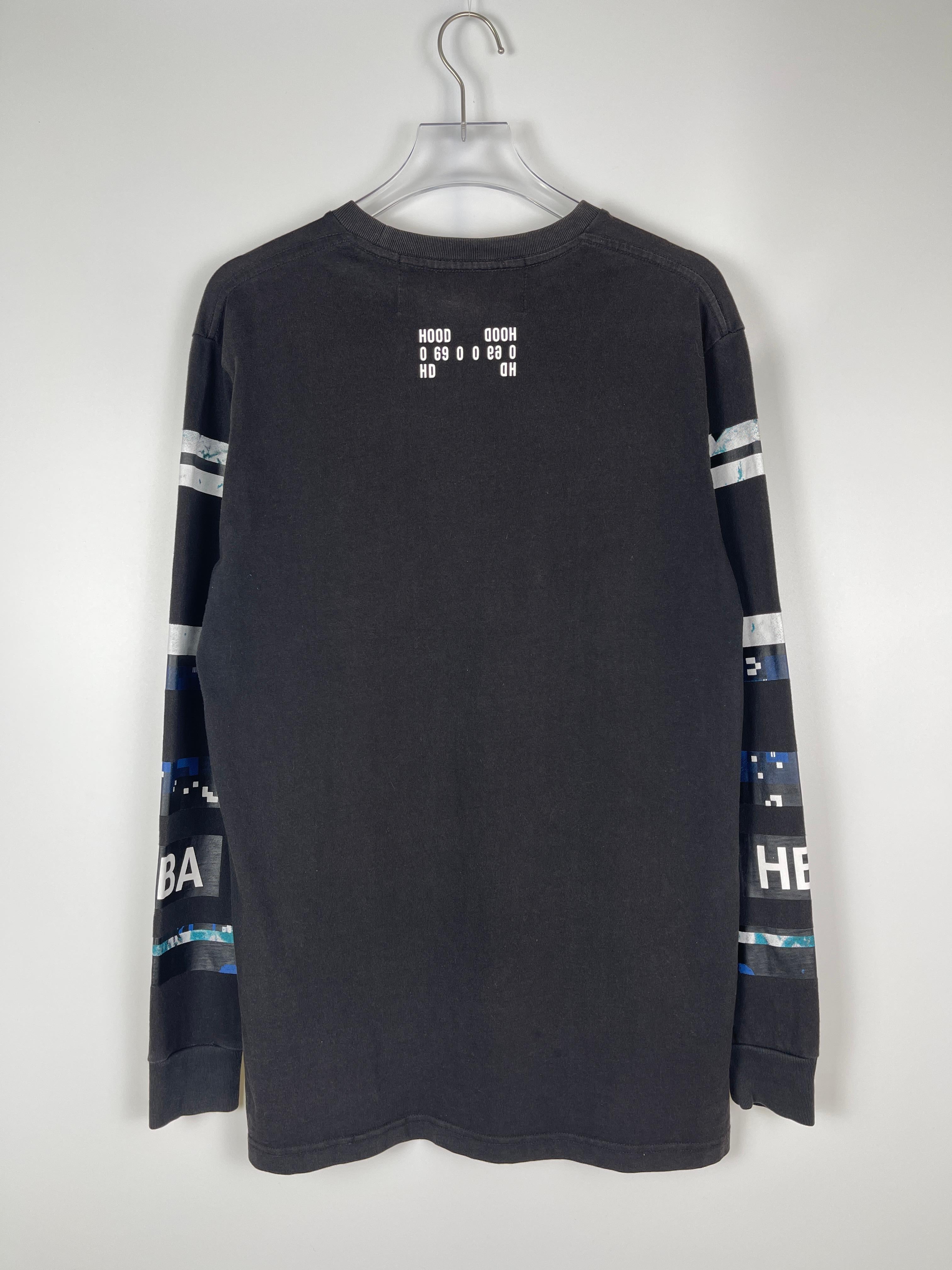 Hood By Air F/W2015 Black Pixelate T-Shirt For Sale 1