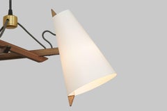 Lampe à suspension à capuche en noyer de Ravenhill Studio