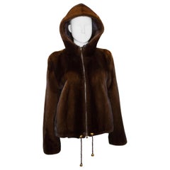 Vintage Hooded Mink Jacket by Noel, Geneva