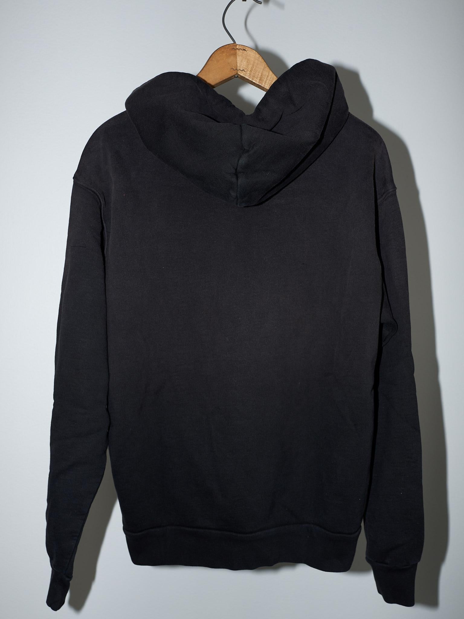 Hoodie Black Organic Cotton Patchwork  1