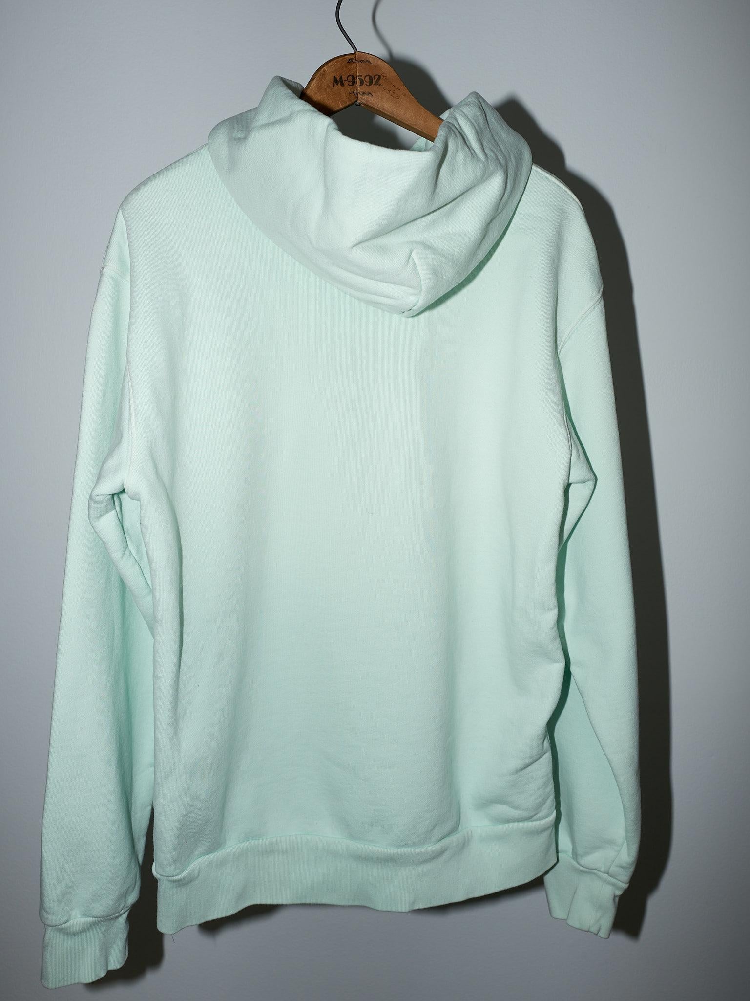Sweat-shirt Hoodie vert menthe à sequins patchwork en coton biologique J Dauphin en vente 1