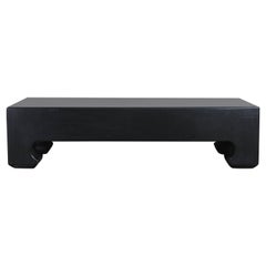 Hoof Leg Coffee Table, Black Lacquer by Robert Kuo, Limited Edition