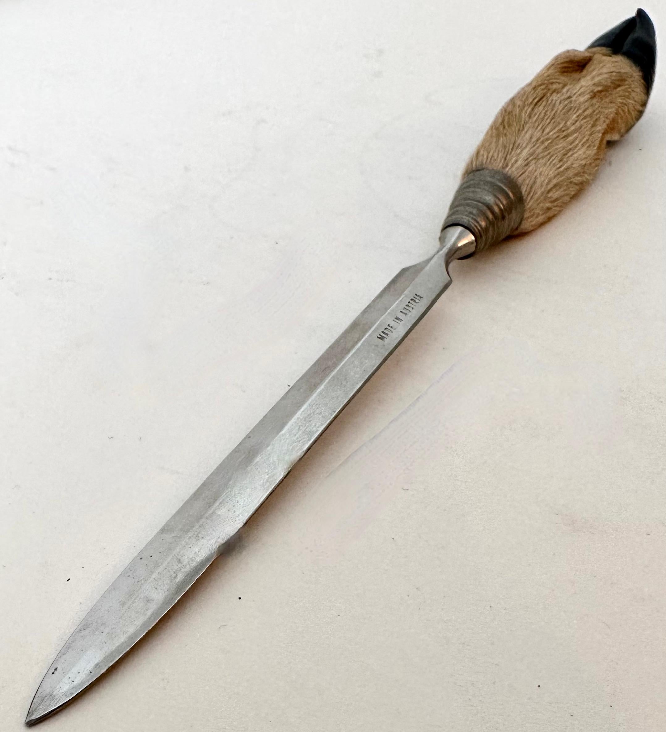 Hoof Letter Opener Made in Austria In Good Condition For Sale In Los Angeles, CA