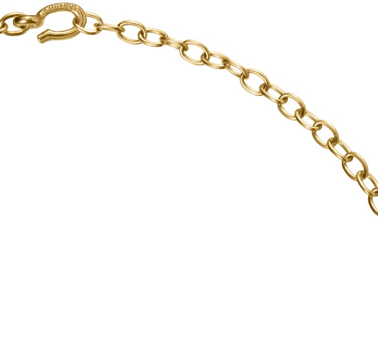 Hook and Chain 18 Karat Gold Necklace For Sale at 1stDibs gold hook
