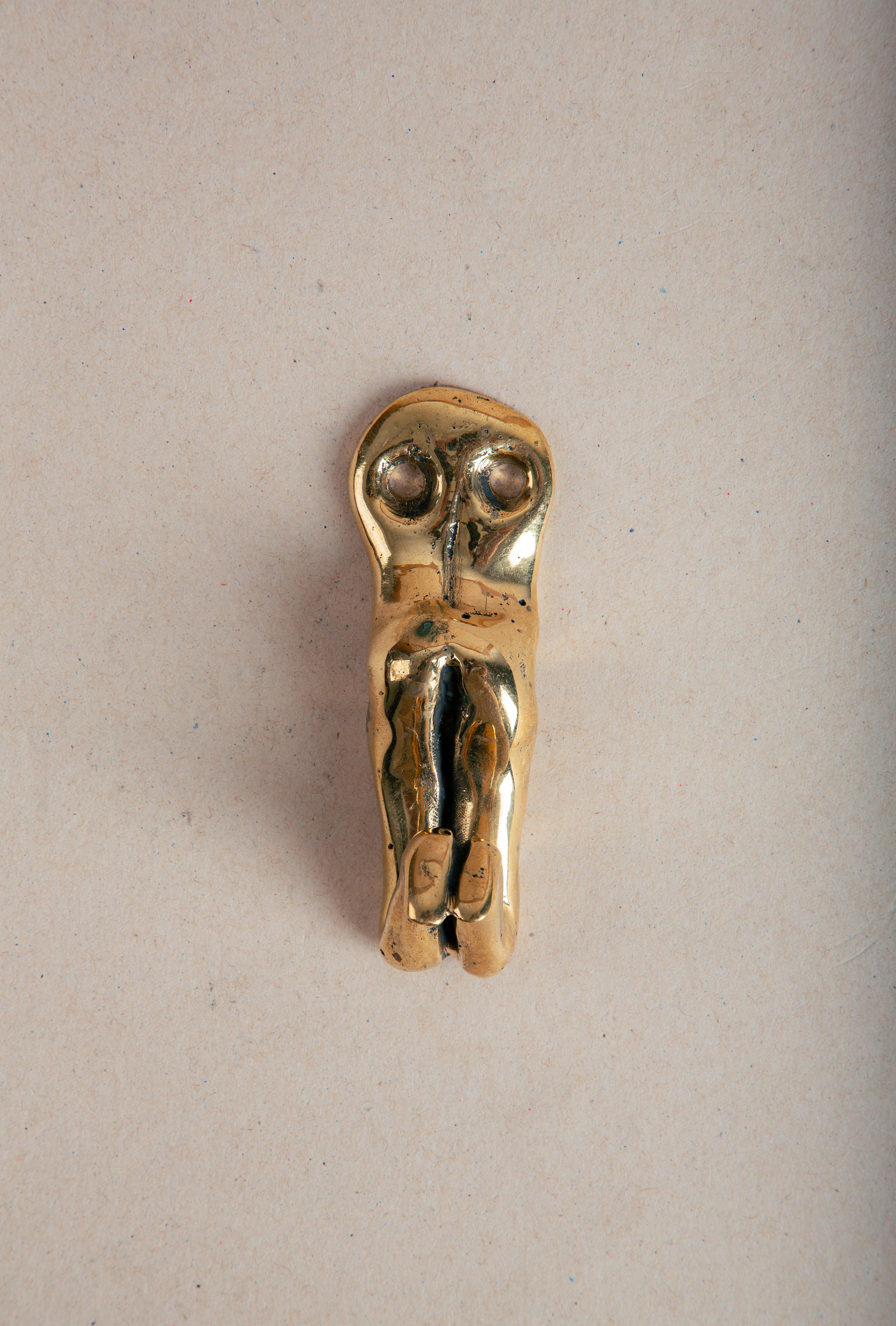 Brass Hook by Andrew de Freitas For Sale