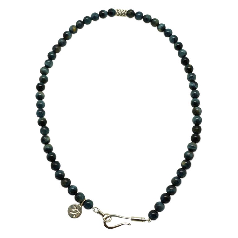 Hook 
Ring Falcon
s Eye Necklace For Sale