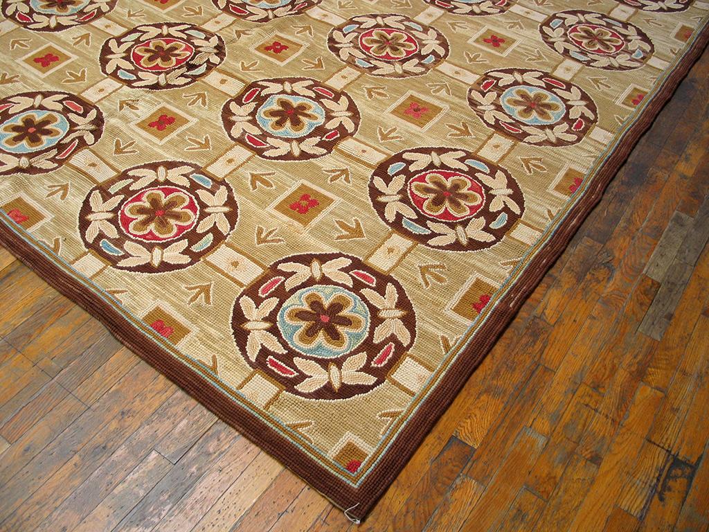 Chinese Contemporary Handmade Cotton Hooked Rug ( 10' x 14' - 305 x 427cm ) For Sale