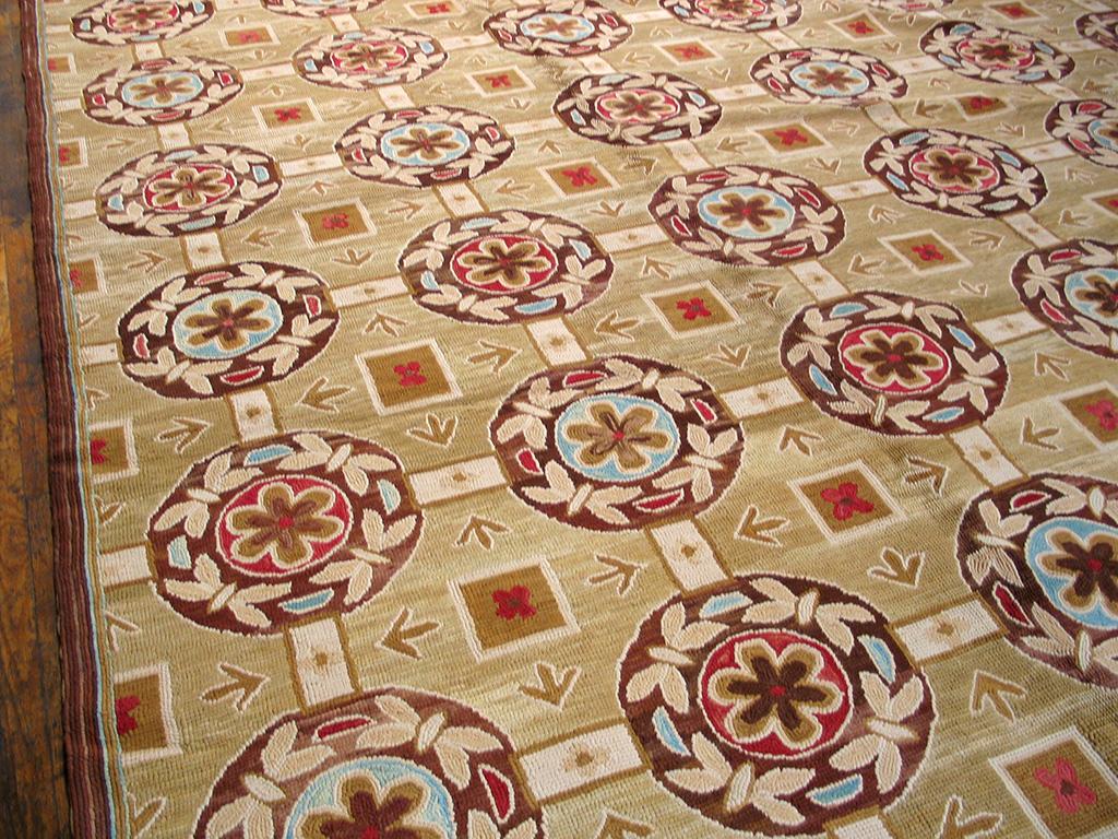 Tappeto contemporaneo fatto a mano in cotone con ganci ( 10' x 14' - 305 x 427 cm ) in vendita 1