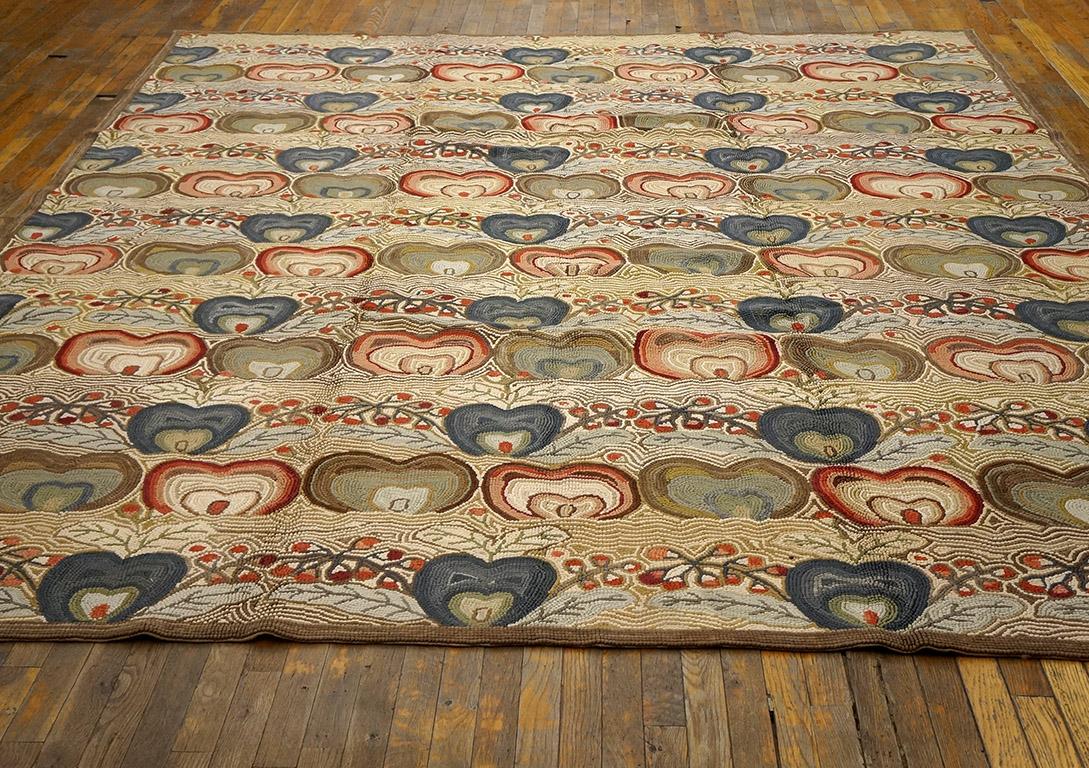 Chinese Contemporary Handwoven Cotton Hooked Rug ( 6' x 9' - 183 x 274 cm ) For Sale
