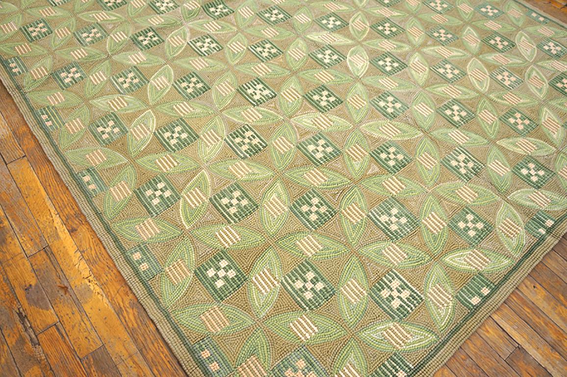 Contemporary Cotton Hooked Rug ( 6' x 9' - 183 x 274 ) In New Condition For Sale In New York, NY