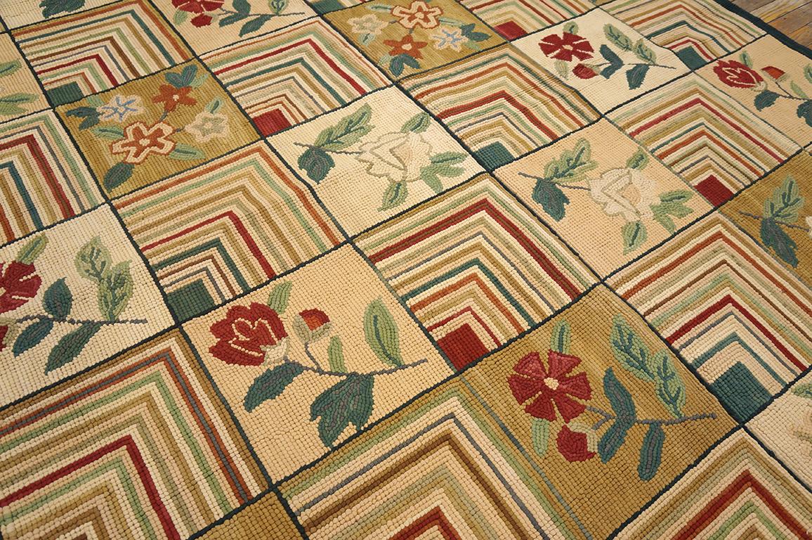 Tissé à la main Contemporary American Hooked Rug 6' 0