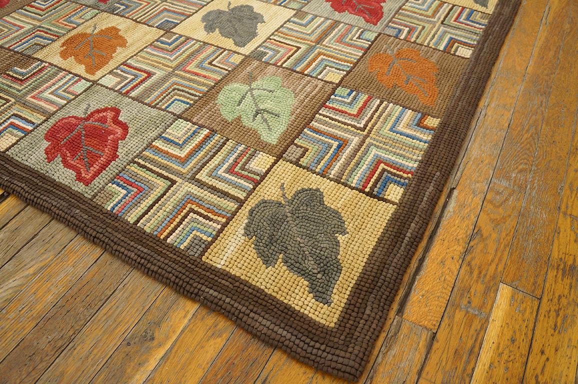 Contemporary Handmade Cotton Hooked Rug ( 6' x 9' - 183 x 274cm ) In New Condition For Sale In New York, NY